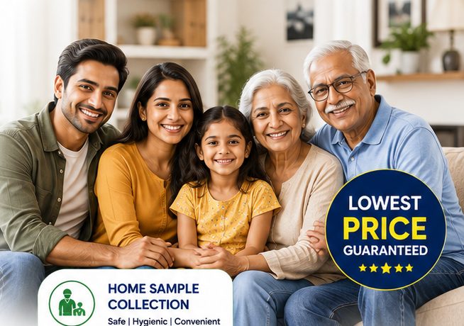 Family relaxing at home, tested by Diagnostics Direct
